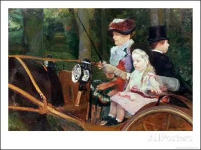 Qui a peint Femme et enfant en calèche ?