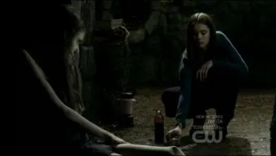 Qui occupe Stefan pendant qu'Elena va voir Katherine dans la crypte ?