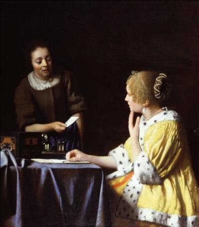 Sachant qu'elle est représentée dans le tableau de Vermeer de Delft ci-dessus, qu'est-ce qu'une « méchine » ?
