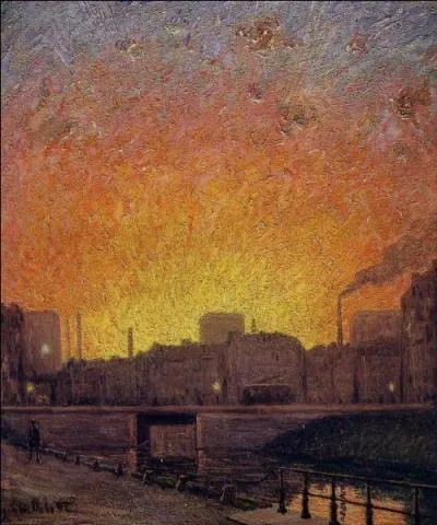 Qui a peint Canal à Gand, essai de coucher de soleil ?