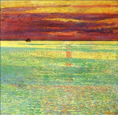 Qui a peint Coucher de soleil sur la mer ?