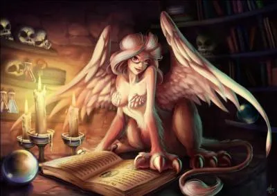 Comment se nomme le monstre mythologique qui est doté d'un corps de lion et d'un buste de femme ?