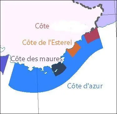 Pour être complet, cette Côte d'Azur porte localement trois autres noms qui sont : la Côte des Maures, celle de l'Esterel et enfin...