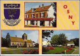 Voici une carte postale de la ville francilienne d'Osny. Elle se situe dans le département n° ...