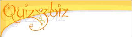 Le logo de Quizz.biz est jaune.