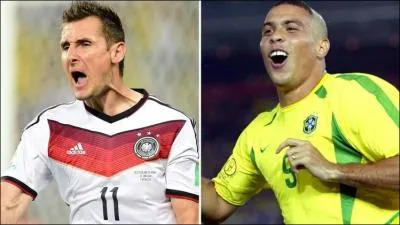 Avec combien de buts Miroslav Klose a-t-il battu le record de buts par un seul joueur, dépassant d'une unité le le Brésilien Ronaldo ?