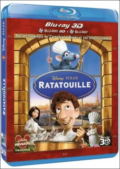 A partir du 22 octobre 2014, quel objet est vendu avec le Blu-ray 3D de Ratatouille ?