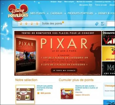 Quelle rubrique de Disney Privilèges est la plus récente ?