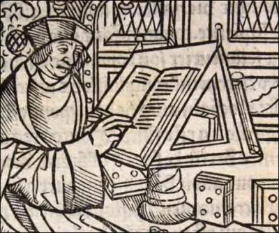 Voici Alain Bouchart, l'un des historiens d'Anne de Bretagne à sa table de travail. Mais comment appelait-on ce type de table ?