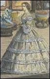 Cette robe date du Premier Empire.