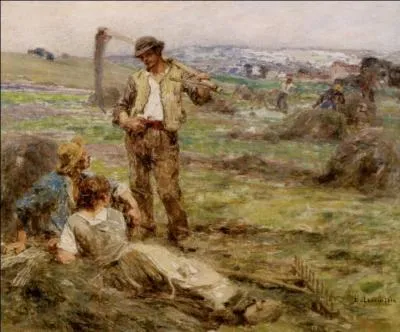 Qui a peint Repos pendant la fenaison ?