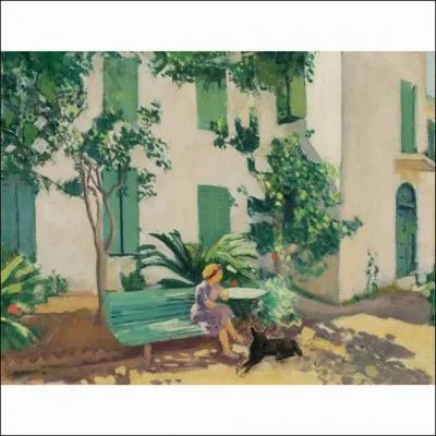 Qui a peint Le repos devant la maison ?