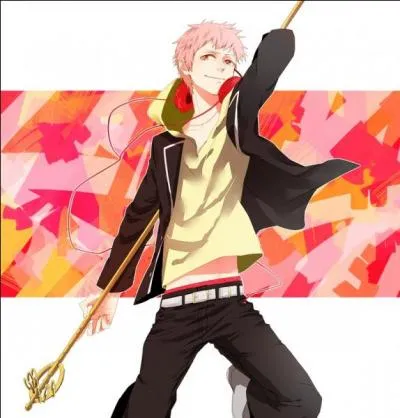 Renzô contrôle un démon qui a des flammes roses.