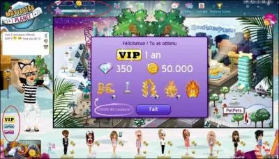 Combien de temps peut-on être VIP ?