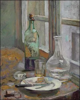 Qui a peint Nature morte avec bouteille et carafe ,