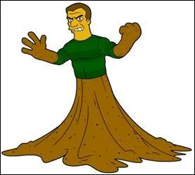Ce super-héros n'est jamais apparu dans "Les Simpson", il est juste reproduit comme il était dedans. Sur cette image, c'est l'Homme-sable de "Spider-Man
", représenté en Simpson.