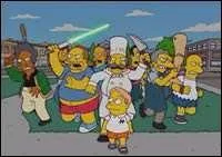 "Simpson Horror Show XIV" - Le vendeur de BD tient à la main un sabre de :