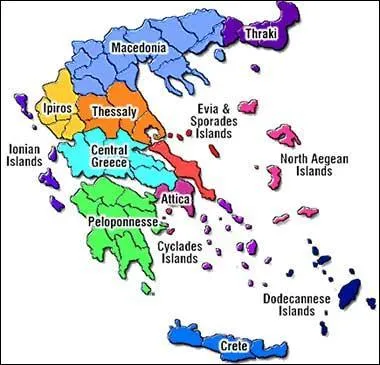 Grèce - Un petit truc pour se rappeler d'au moins trois régions : « Un athée et un abbé se battent : cela donne quoi ? »