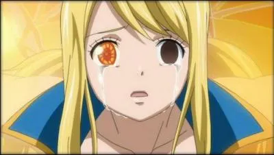 Qui fait soudain éruption dans la vie de Lucy dans l'arc relatif à l'horloge infinie ?