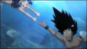 Par quoi se font aspirer Gajeel, Reby, Lili, Carla et Happy dans l'OAV 6 ?