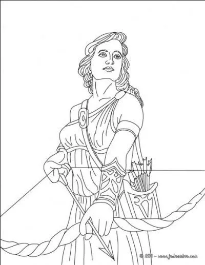 Qui est représentée par un cerf et un arc en or ?