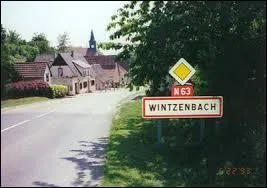 Nous entrons dans la commune alsacienne de Wintzenbach. Nous sommes dans le d&eacute;partement n&deg; ...