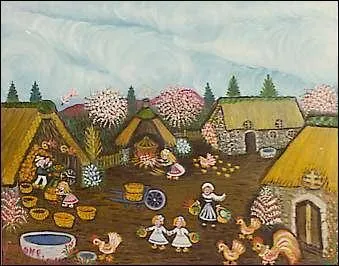 Est-ce Miro qui a peint Cour de ferme ?