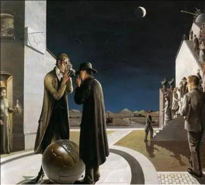 Qui a peint Coup d'envoi au clair de lune ?