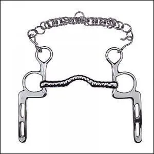 Ce mors est une variante du mors Liverpool, mais avec un levier accentué grâce au décalage des branches. C'est...