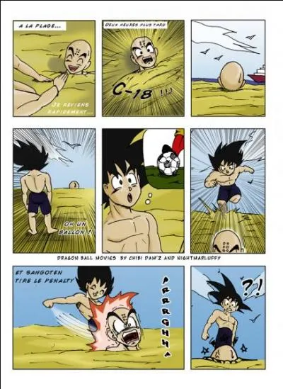 Qui a tiré dans la tête de Krilin en pensant que c'était un ballon ?