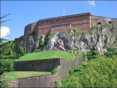 Située au sommet d'une falaise, au cur des fortifications de Vauban, la citadelle de Belfort domine la ville.