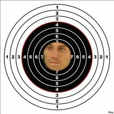 Qui est ce policier au centre de la cible ?