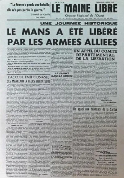 Quelle phrase historique est imprimée en une du premier numéro ?