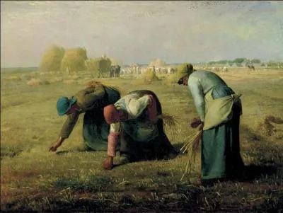 Comment se nomme ce tableau de l'école de Barbizon, représentant le labeur des paysannes dans un champ (peint par Jean-François Millet) ?