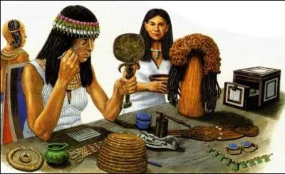 Quelles couleurs symboliques, ont été les bases successives du maquillage des Égyptiens ?