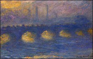 Qui a peint "Le pont de Waterloo, temps nuageux" ?