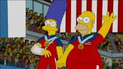 Les Simpson sont également de grands sportifs... Dans quelle discipline sportive Marge et Homer participent-ils aux Jeux Olympiques d'hiver de Vancouver ?