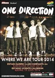 Où sont venus les One Direction en France, pour le WWATour ?