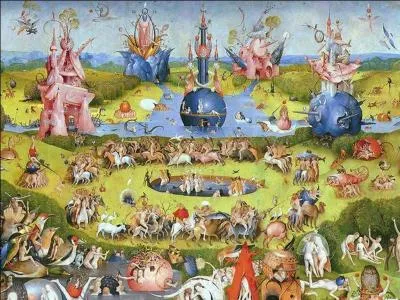 De quelle oeuvre de Jérôme Bosch est tiré ce détail central, impressionnant de par le nombre de personnages ?