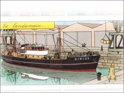 Tintin part à la recherche du trésor à bord d'un navire. Quel est son nom ?