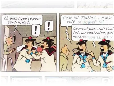 A bord de ce navire, des vols sont commis. Qu'a t-on dérobé aux Dupont et Dupond