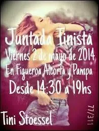 En quelle ann&eacute;e la r&eacute;union "Juntada Tinistas" a-t-elle eu lieu ?