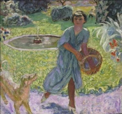 Qui a peint Jeune fille jouant avec son chien ?