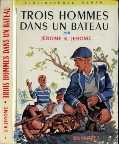 Livre de Jerome K Jerome, voici "Trois hommes dans un bateau" et le chien ...