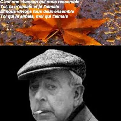 Cette chanson est-elle une chanson de Jacques Prévert ?