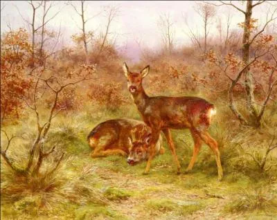 Qui a peint Couple de chevreuils dans la forêt de Fontainebleau ?