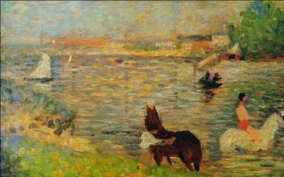 Qui a peint Cheval blanc et cheval noir dans la rivière ?