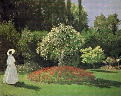 Qui a peint sur la toile "Femme au jardin" Jeanne Marguerite Lecadre ?