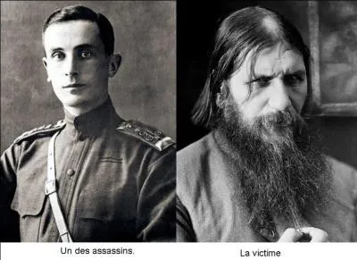 La tache fut difficile pour les assassins. Cela commença par un empoisonnent au cyanure, il y avait de quoi tuer un éléphant. On continue par un tir de pistolet dans la région du cœur. On le termina par une balle en plein front ! Les assassins voulaient se débarrasser de ce personnage qui trop d'influence.

Qui est l'assassin (réponse 1 ou 2) ?
Qui est la victime (réponse 3) ?