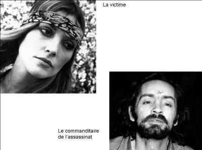 Elle a été assassinée avec quatre autres personnes alors qu'elle était enceinte. C'est une actrice. Le commanditaire de ces assassinats est le chef d'une communauté nommée « la famille ». On continue à chercher d'autres victimes de cette personne.

Qui est l'assassin (réponse 1 ou 2) ?
Qui est la victime (réponse 3 ou 4) ?